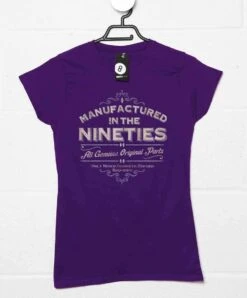 Manufactured In The Nineties Womens Fitted T-Shirt