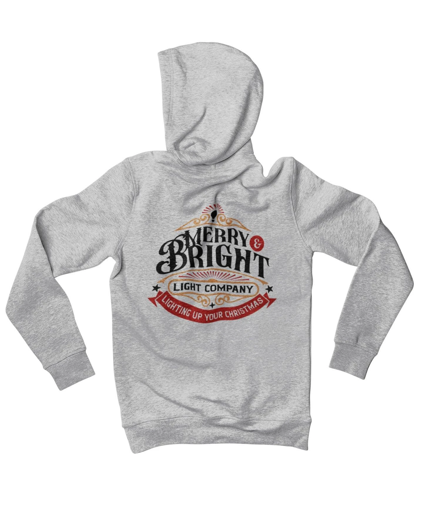 Merry Bright Light Company Colour Back Printed Christmas Hoodie 4 Merry Bright Light Company Colour Back Printed Christmas Hoodie - Image 4