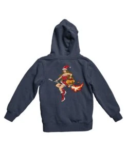 Moon Witch Back Printed Christmas Hoodie