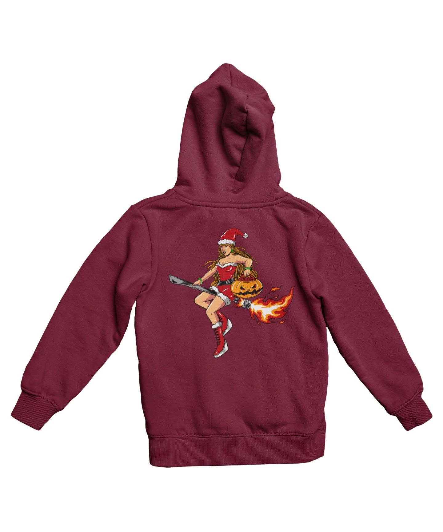 Moon Witch Back Printed Christmas Hoodie 3 Moon Witch Back Printed Christmas Hoodie - Image 3