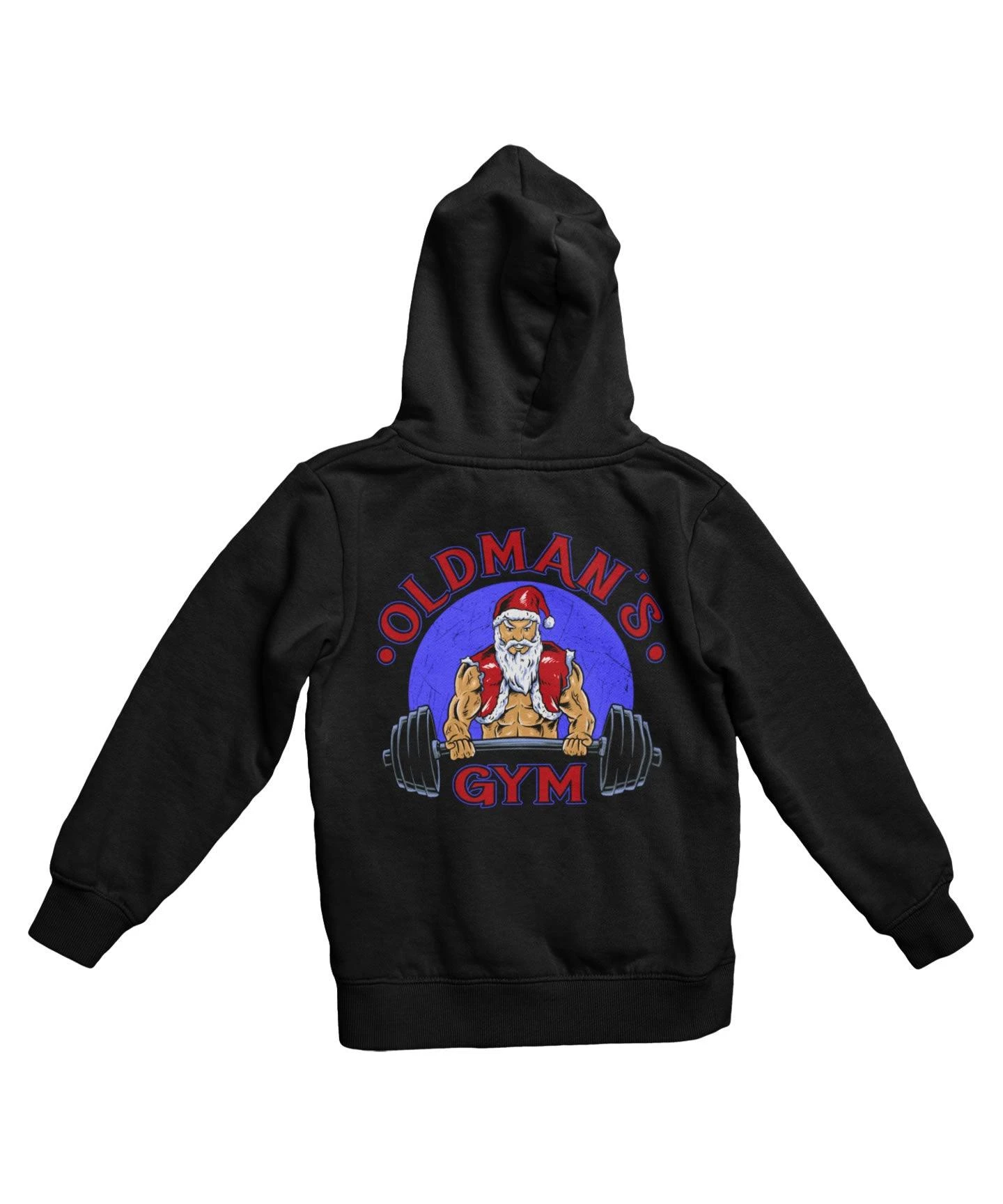 Old Mans Gym Back Printed Christmas Hoodie 3 Old Mans Gym Back Printed Christmas Hoodie - Image 3