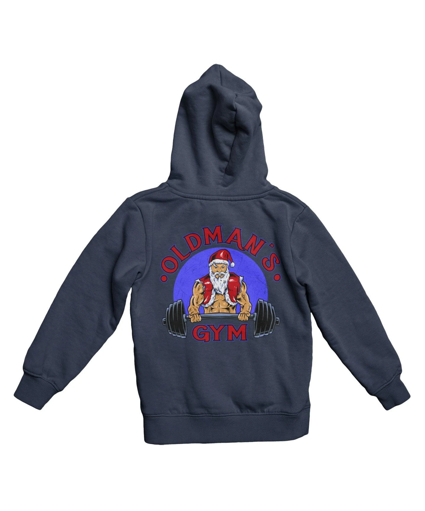 Old Mans Gym Back Printed Christmas Hoodie 2 Old Mans Gym Back Printed Christmas Hoodie - Image 2