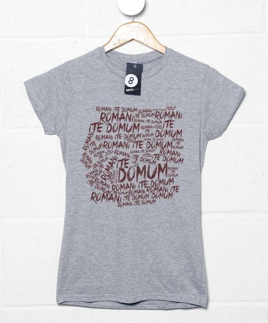 Romani Ite Domum T-Shirt For Women, Inspired By Monty Python 1 Romani Ite Domum T-Shirt For Women, Inspired By Monty Python