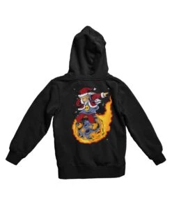 Santa Skywalker Back Printed Christmas Hoodie