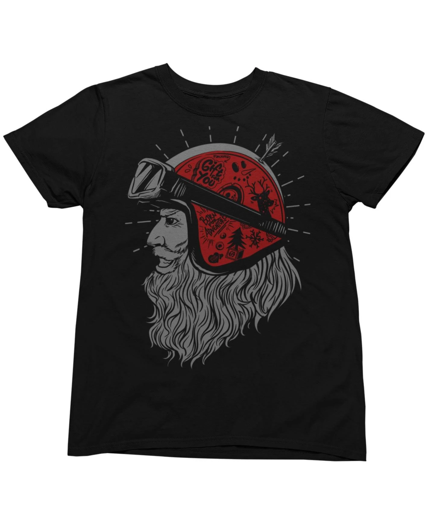 Santa Time To Ride Unisex Christmas T-Shirt 2 Santa Time To Ride Unisex Christmas T-Shirt - Image 2