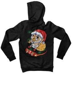 Skateboarding Baby Santa Back Printed Christmas Hoodie -8 Ball Clothing Store Skateboarding Baby Santa Back Printed Christmas Graphic Hoodie 8Ball 5222