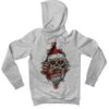 Skull Santa Peek-A-Boo Back Printed Christmas Hoodie