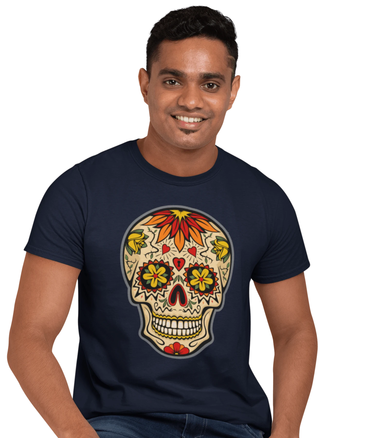 Skull Tattoo Design Adult Unisex T-Shirt 1 Skull Tattoo Design Adult Unisex T-Shirt