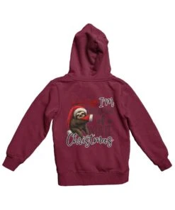 Sloth Dreaming Of A White Christmas Back Printed Sloth Hoodie 6 Sloth Dreaming Of A White Christmas Back Printed Sloth Hoodie -8 Ball Clothing Store Sloth Dreaming Of A White Christmas Back Printed Sloth Hoodie For Men and Women 8Ball 2906