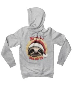 Sloth Ho Ho Ho Christmas Back Printed Hoodie -8 Ball Clothing Store Sloth Ho Ho Ho Christmas Back Printed Hoodie For Men and Women 8Ball 3698