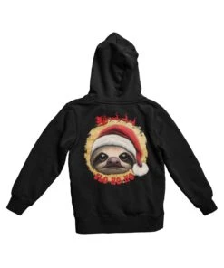 Sloth Ho Ho Ho Christmas Back Printed Hoodie -8 Ball Clothing Store Sloth Ho Ho Ho Christmas Back Printed Hoodie For Men and Women 8Ball 7920