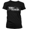 Sons Of Anarchy US Flag Text Logo T-Shirt For Women