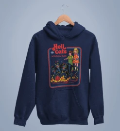 Steven Rhodes Hell Cats Back Printed Hoodie -8 Ball Clothing Store Steven Rhodes Hell Cats Back Printed Hoodie For Men and Women 8Ball 1339