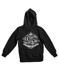 Tidings Of Comfort And Joy Back Printed Christmas Hoodie