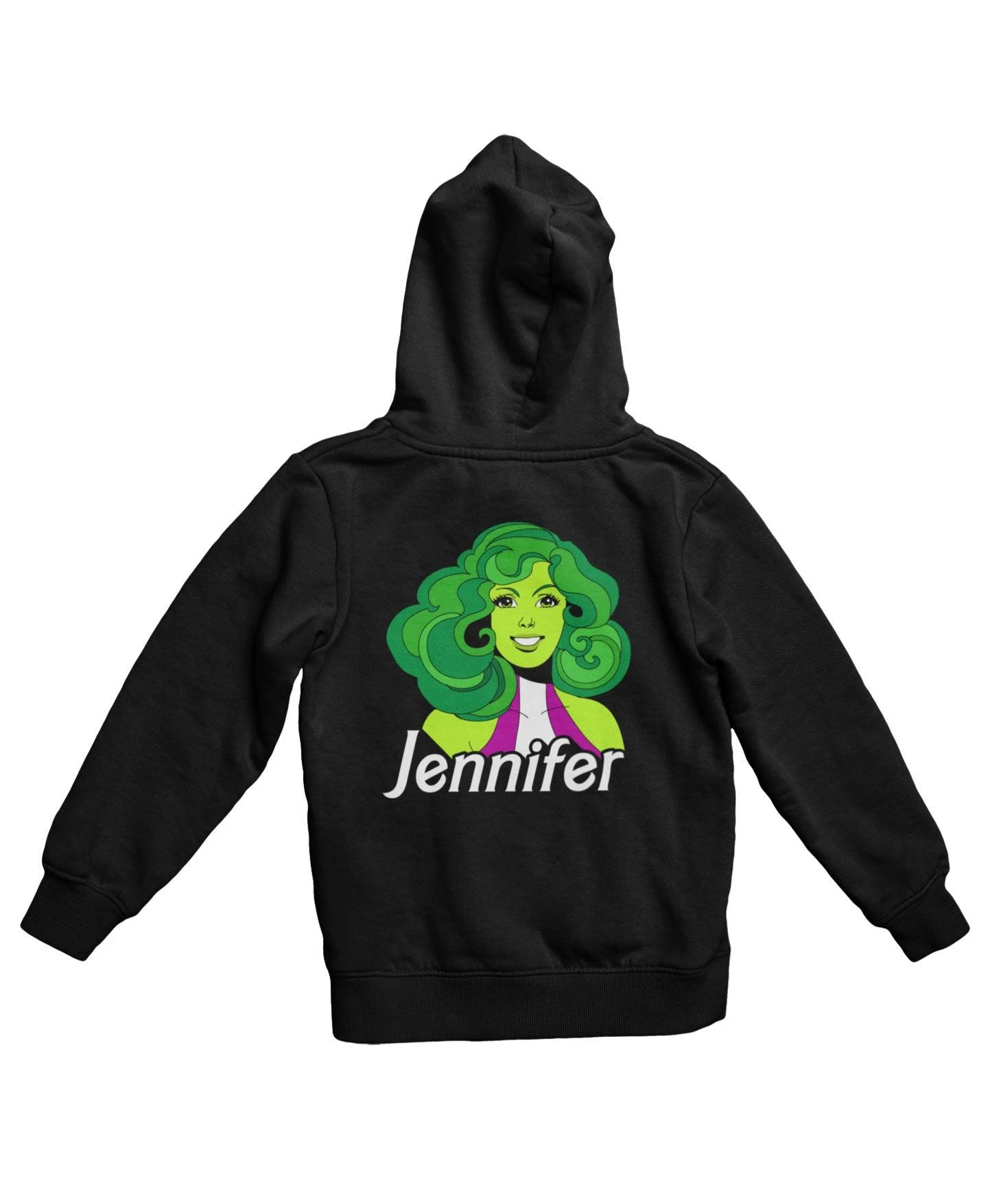 Top Notchy Barbie She Hulk Back Printed Hoodie 2 Top Notchy Barbie She Hulk Back Printed Hoodie - Image 2