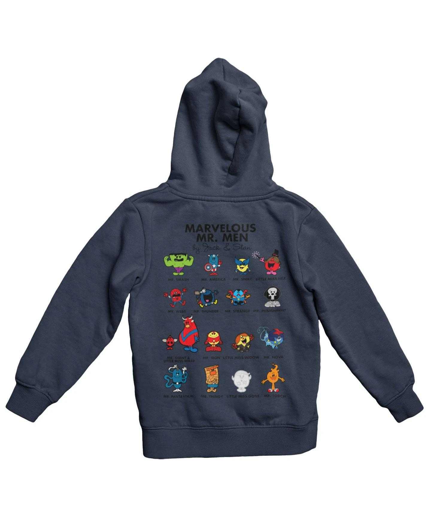 Top Notchy Marvelous Mr Men Back Printed Hoodie 2 Top Notchy Marvelous Mr Men Back Printed Hoodie - Image 2