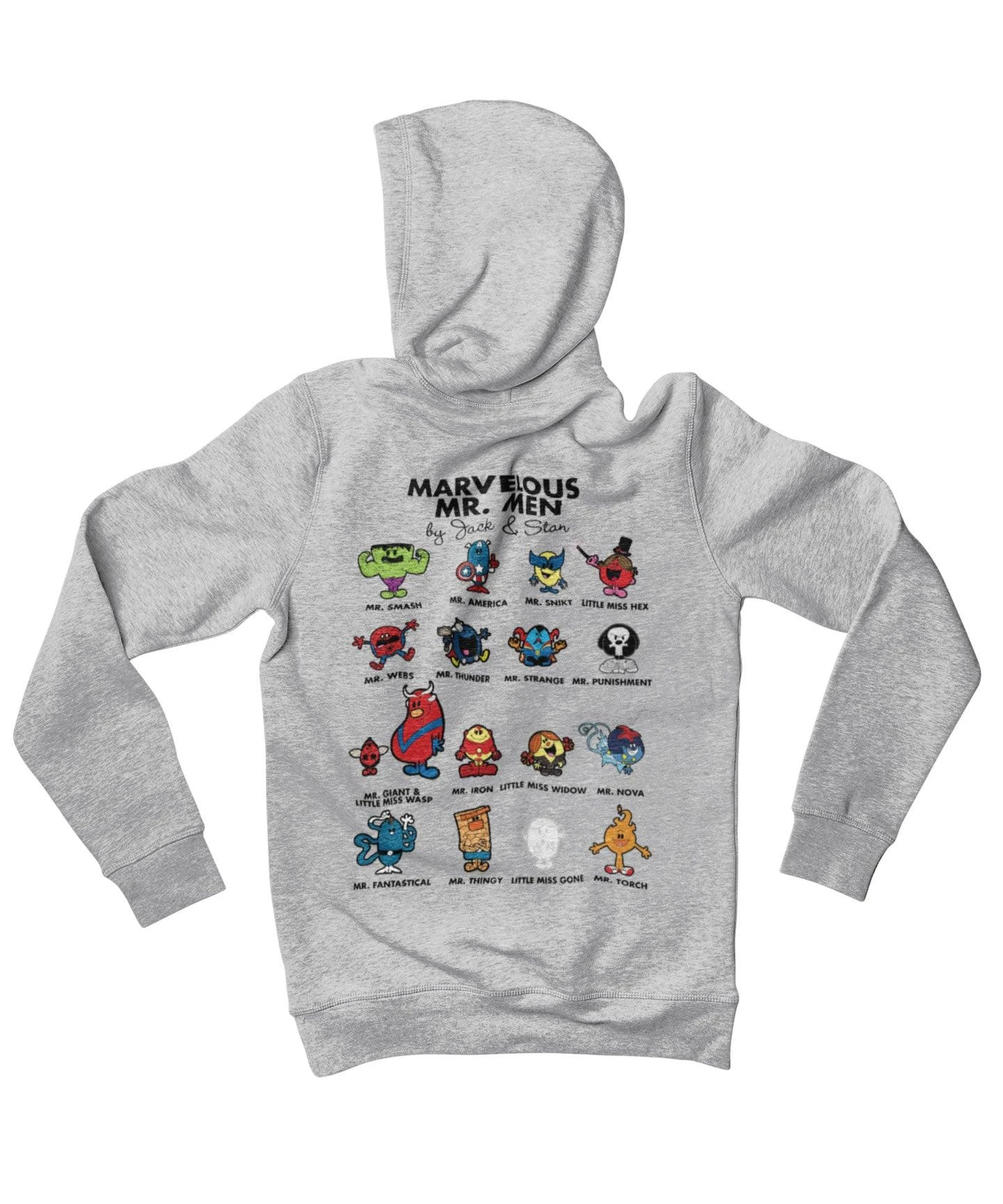 Top Notchy Marvelous Mr Men Back Printed Hoodie 1 Top Notchy Marvelous Mr Men Back Printed Hoodie