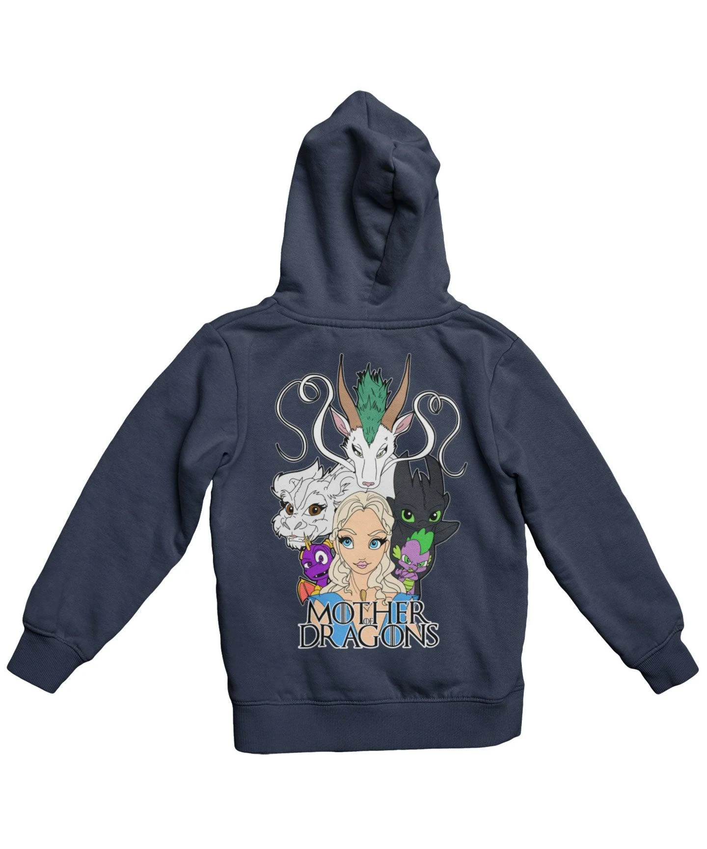 Top Notchy Mother Of Dragons Back Printed Hoodie 4 Top Notchy Mother Of Dragons Back Printed Hoodie - Image 4