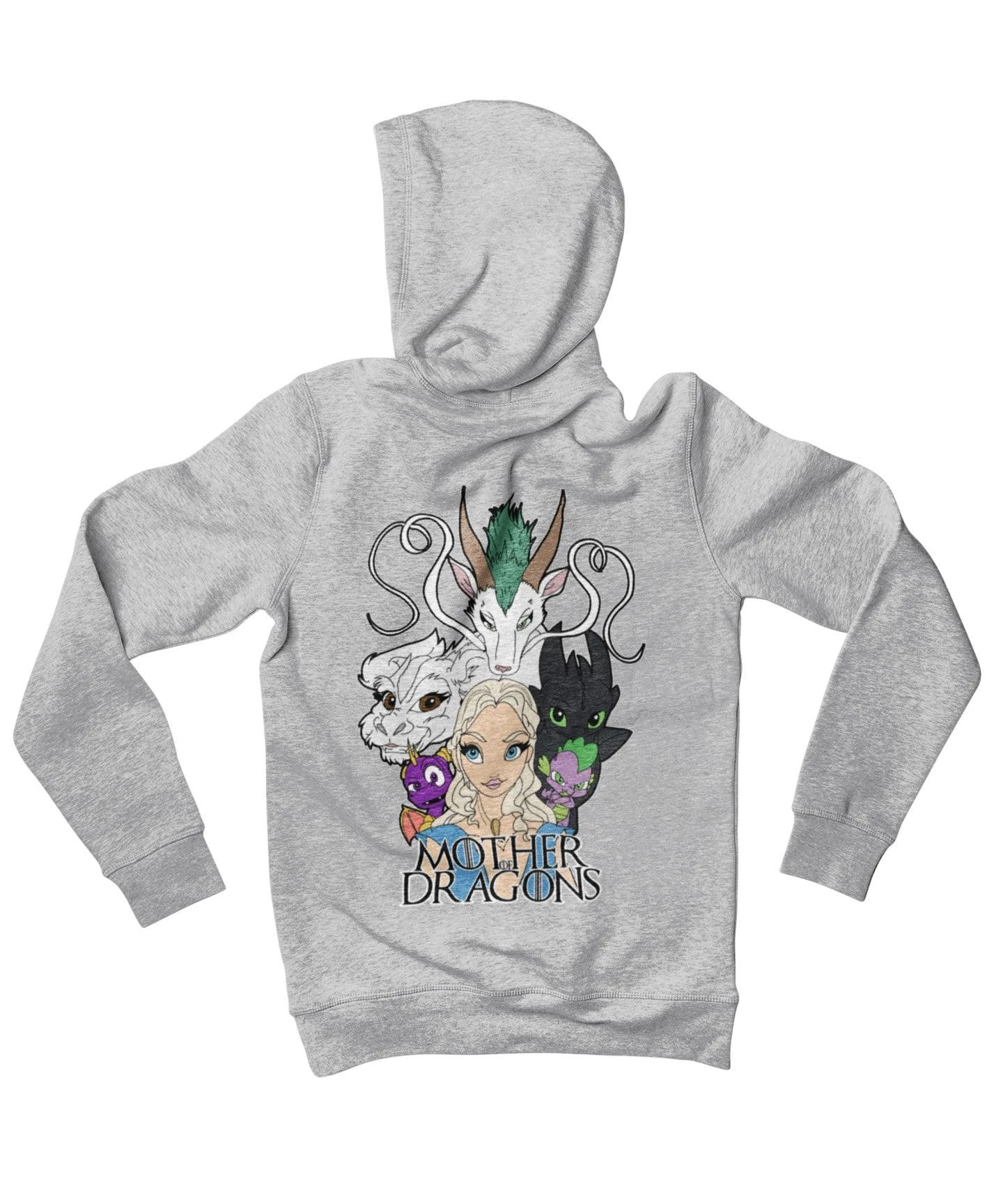 Top Notchy Mother Of Dragons Back Printed Hoodie 3 Top Notchy Mother Of Dragons Back Printed Hoodie - Image 3