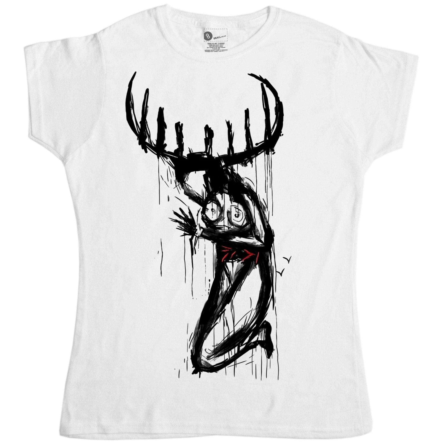 True Detective Fitted Womens T-Shirt, Inspired By Carcosa Church 2 True Detective Fitted Womens T-Shirt, Inspired By Carcosa Church - Image 2