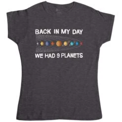 We Had Nine Planets Womens Fitted T-Shirt