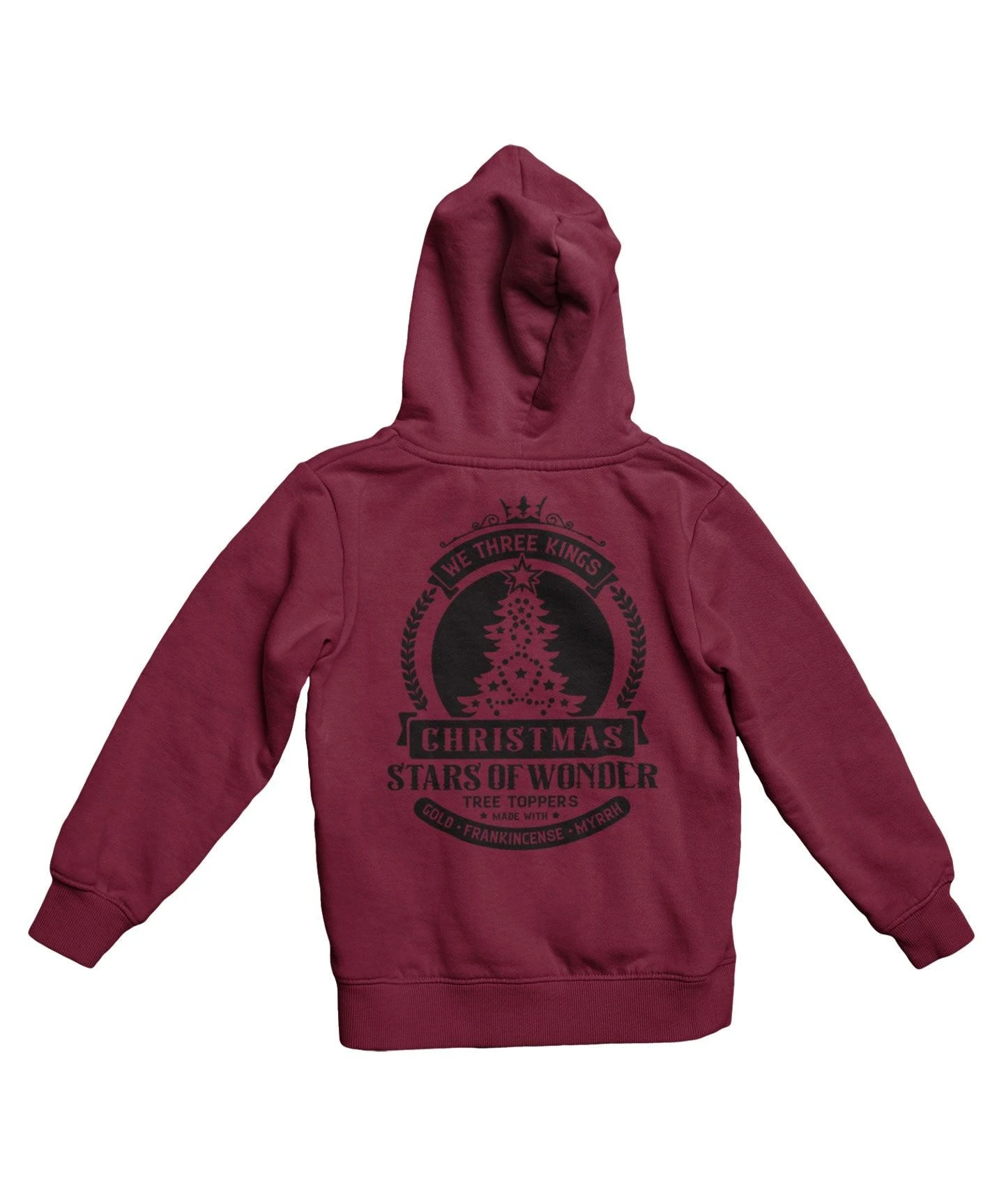 We Three Kings Mono-Colour Back Printed Christmas Hoodie 2 We Three Kings Mono-Colour Back Printed Christmas Hoodie - Image 2
