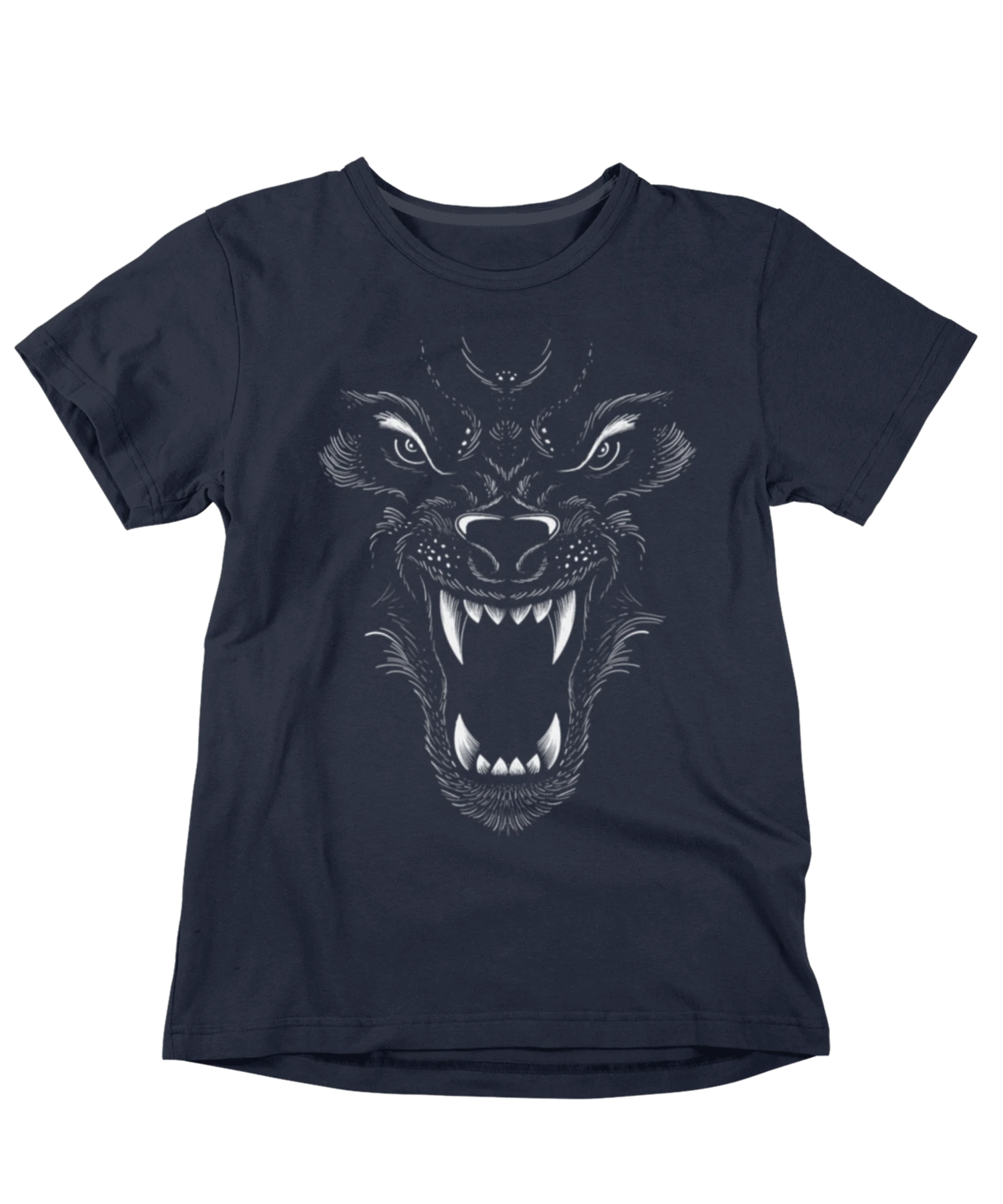 Wolf Face Tattoo Design Adult Unisex T-Shirt 6 Wolf Face Tattoo Design Adult Unisex T-Shirt - Image 6