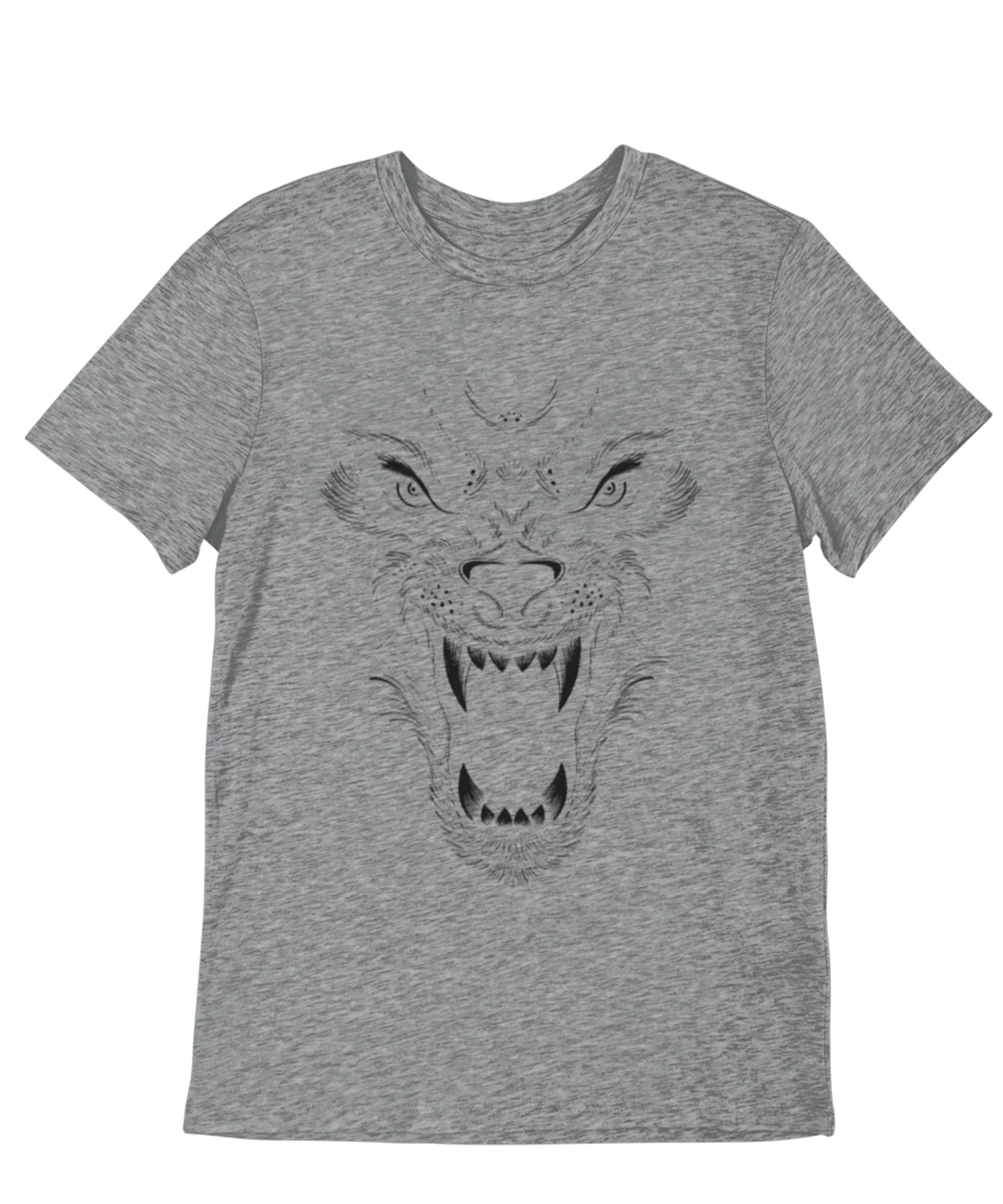 Wolf Face Tattoo Design Adult Unisex T-Shirt 4 Wolf Face Tattoo Design Adult Unisex T-Shirt - Image 4