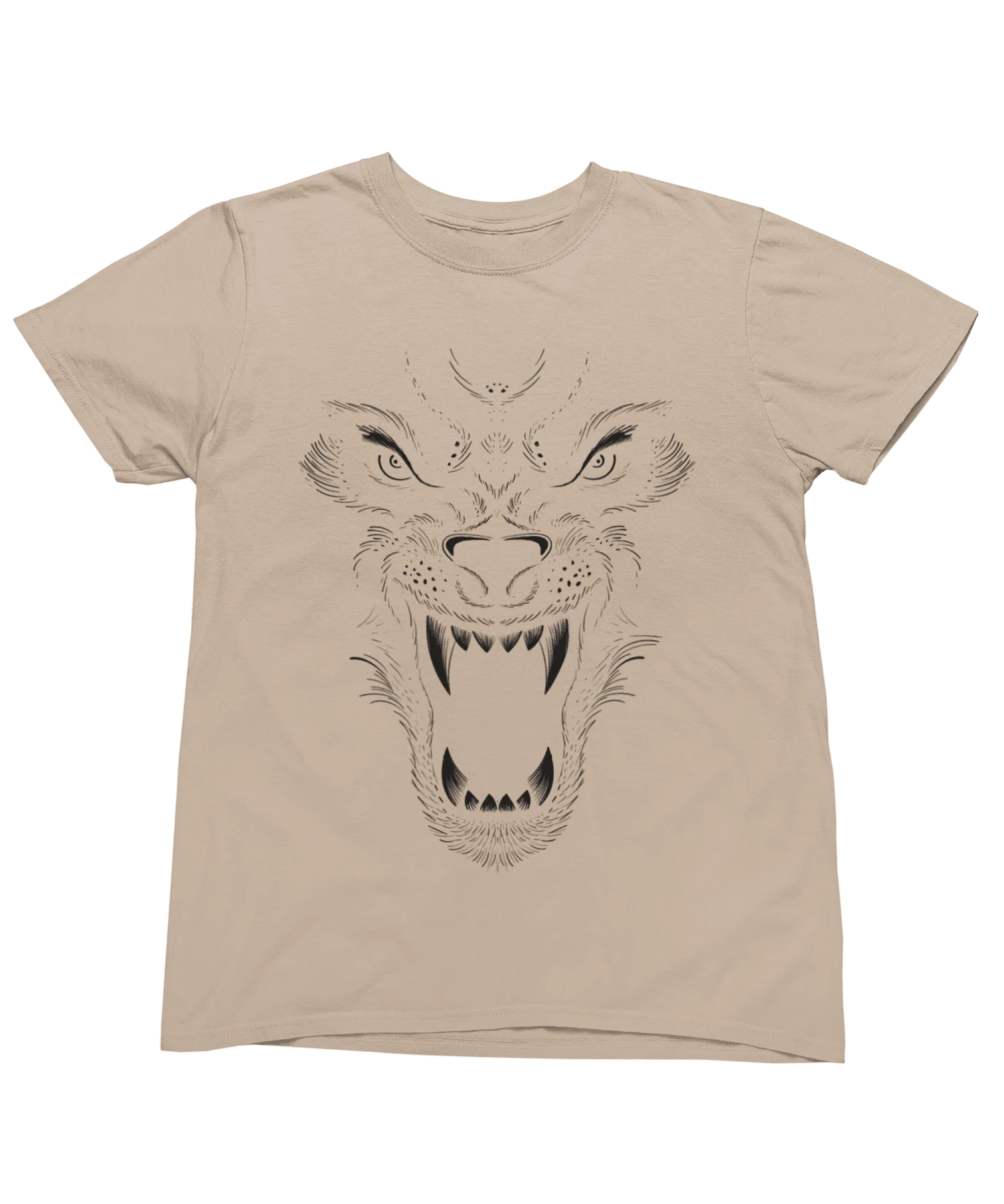 Wolf Face Tattoo Design Adult Unisex T-Shirt 5 Wolf Face Tattoo Design Adult Unisex T-Shirt - Image 5
