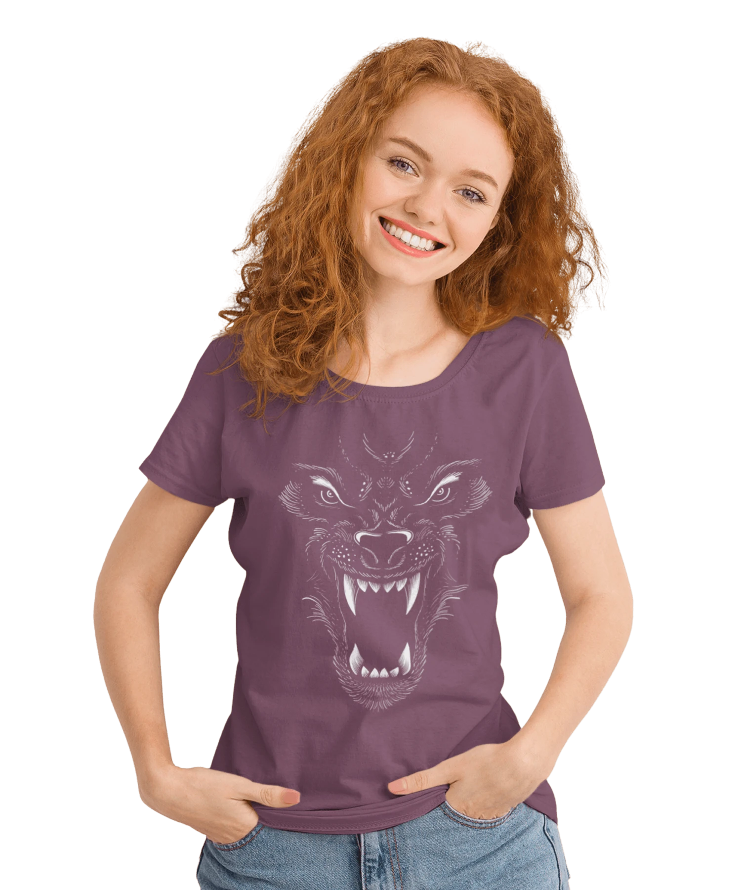 Wolf Face Tattoo Design Adult Unisex T-Shirt 3 Wolf Face Tattoo Design Adult Unisex T-Shirt - Image 3